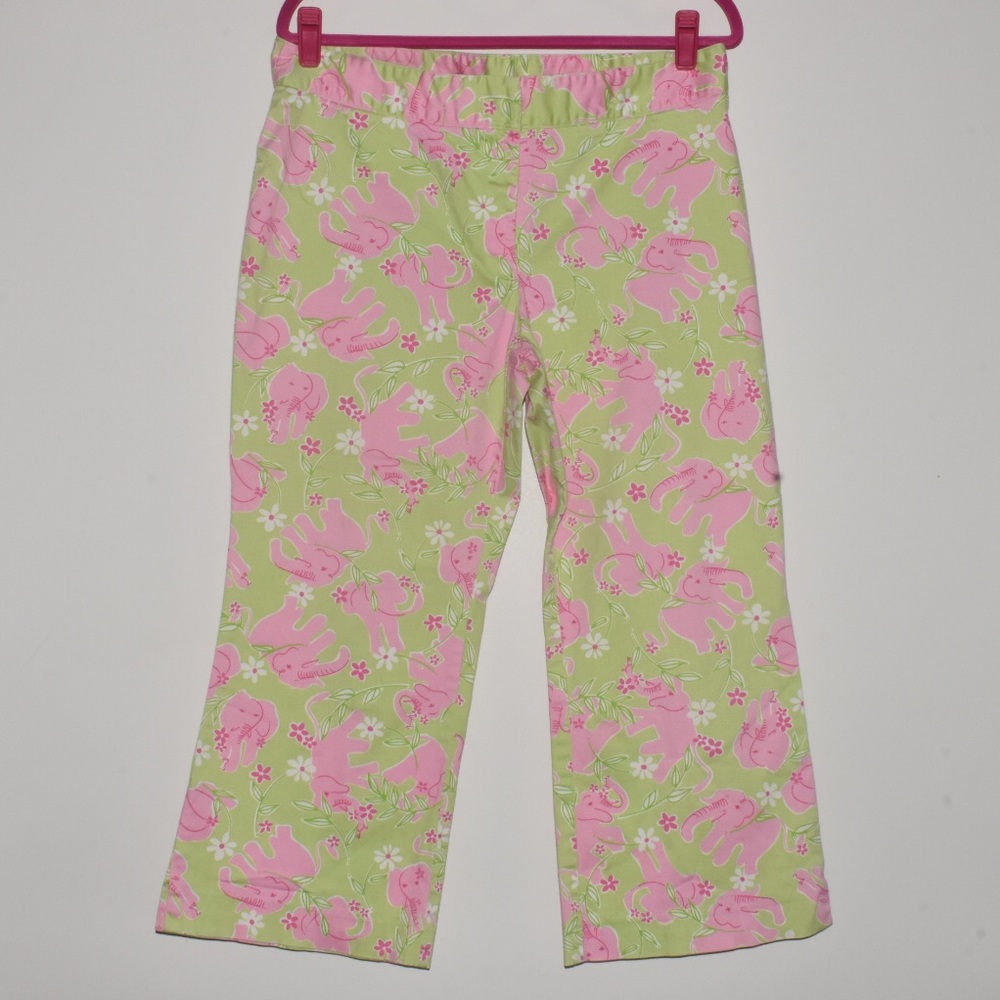 Lilly Pulitzer Pink & Green Elephant Pants